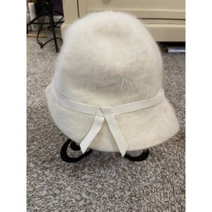 Kangol Furgora Trilby White Rap Bucket Angora Wool Hat Y2K 90s